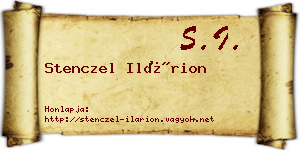 Stenczel Ilárion névjegykártya
